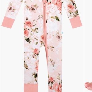 Posh Peanut Blush Floral Kids Footie